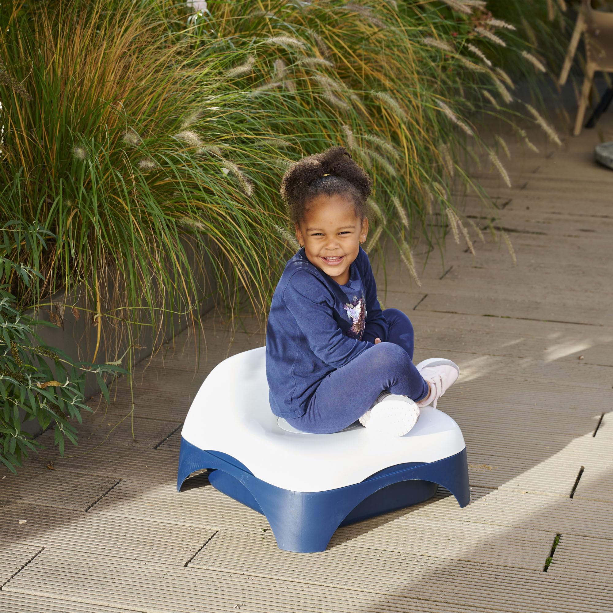 BIG Relax Sabbiera (53 x 54 x 25 cm) – sabbiera Multifunzionale con Copertura e Seduta per Bambini da 1 a 5 Anni, sabbiera da Balcone e Contenitore per Interni ed Esterni