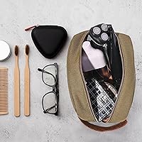 Vista 5 de Neceser para hombre Kit de aseo de viaje para hombres Kit Dopp para hombres Artículos de aseo esenciales de viaje para hombres Kit de afeitado