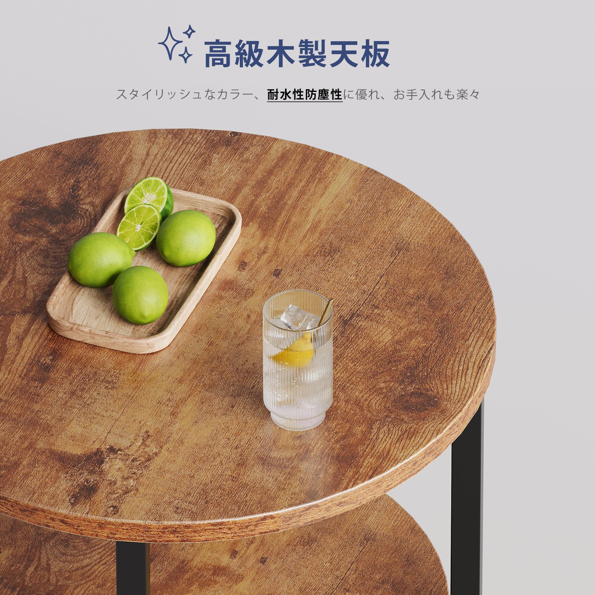 Amazon｜YeTom サイドテーブル キャスター付き ベッドサイドテーブル