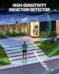 DEWENWILS Motion Sensor Outlet, Indoor Outdoor Motion Sensor Plug Outlet, Adjustable Sensing Angle,50FT Detection Range, 100FT Wireless Light Switch Transmitter, No Wiring, Long Time Delay