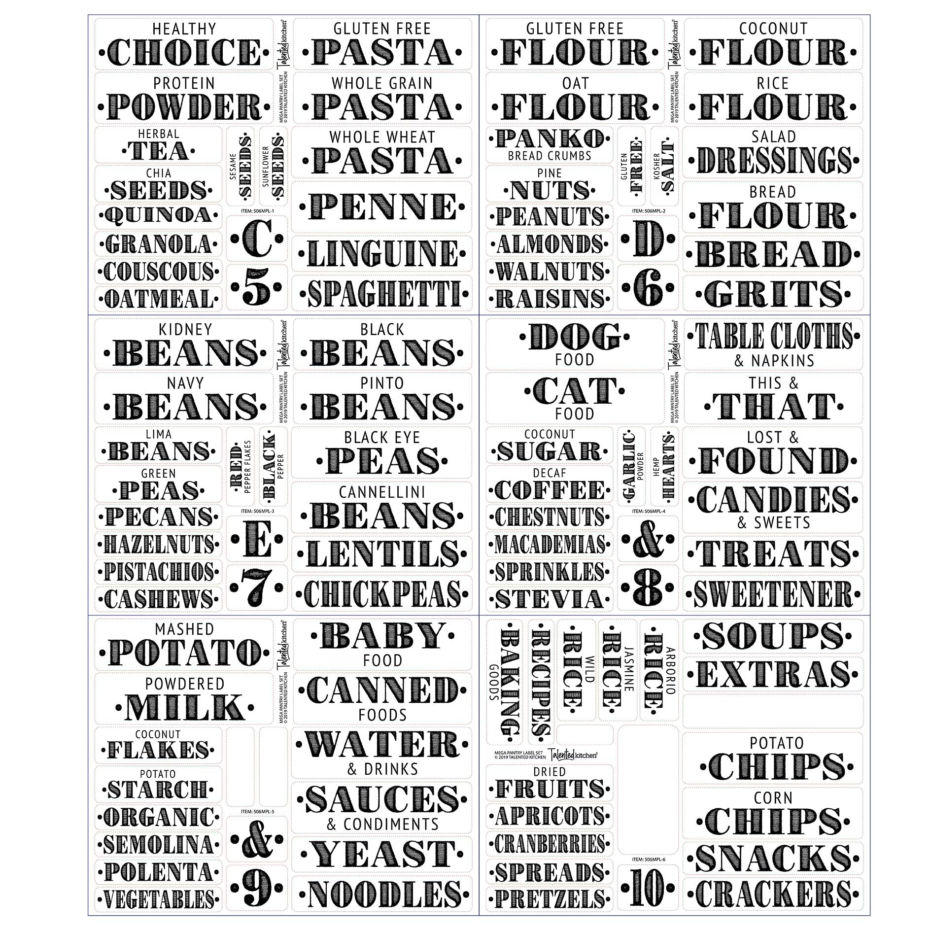 Farmhouse Pantry Labels 110 Healthy Ingredients Food Pantry Label