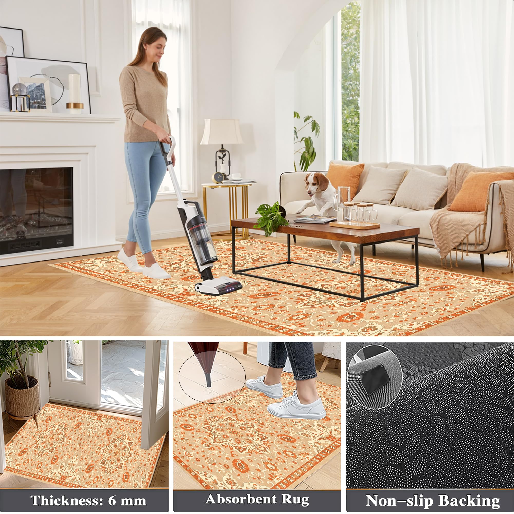 Dywan do przedpokoju antypoślizgowy zmywalny dywan kuchnia chłonny długi dywan 60 x 500 cm dywan wejście do salonu dywaniki do sypialni wejście wycieraczka do kuchni sypialni