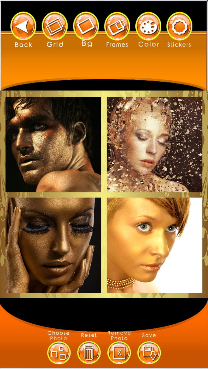 Gold Photo Collage Maker App on Amazon Appstore