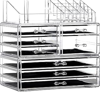 Cq Acrylic Paquete de 3 organizadores de maqu...