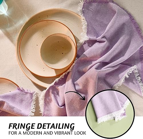 Miniatura 5 de Folkulture Juego de 12 servilletas de tela  (18 x 18) Servilletas de mesa para fiestas  Servilletas lavables para invitados  Servilletas de lino