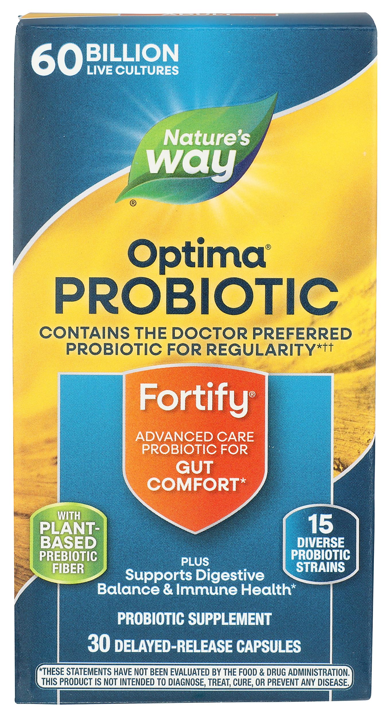 Nature's Way Primadophilus Optima High Potency 60 Billion Active Probiotics, 30 vcaps-picture-27