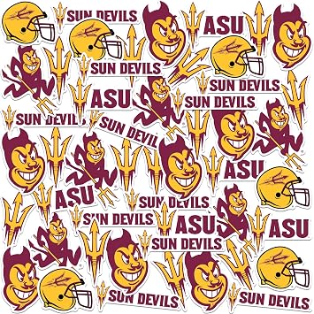 Arizona State University Premium Set 1 50 Vinyl Stickers Waterproof Die-Cut