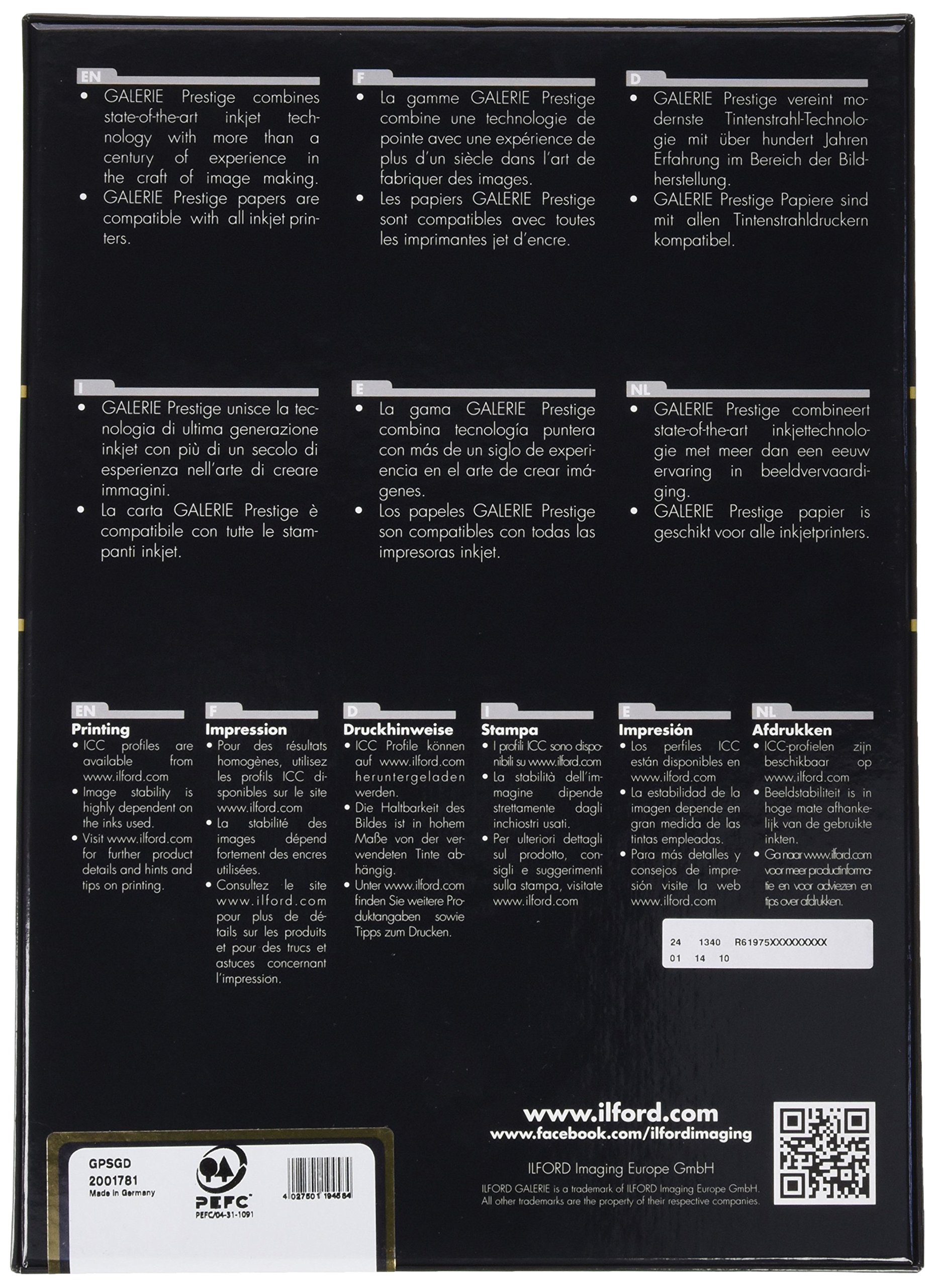 ILFORD GALERIE Semigloss Duo 250gsm A4-210mm x 297mm 25 Blatt