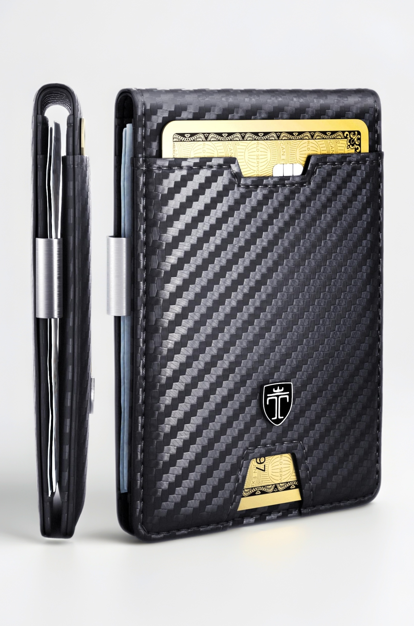 Slim Wallet with Money Clip RFID Blocking Wallet | Credit Card Holder | Travel Wallet | Minimalist Mini Wallet Bifold for Men with Gift Box