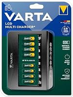 VARTA Multi Charger+ 8 részes akkumulátor töltő AA AAA 9V elemekhez - Single, LCD Multi Charger+ 2