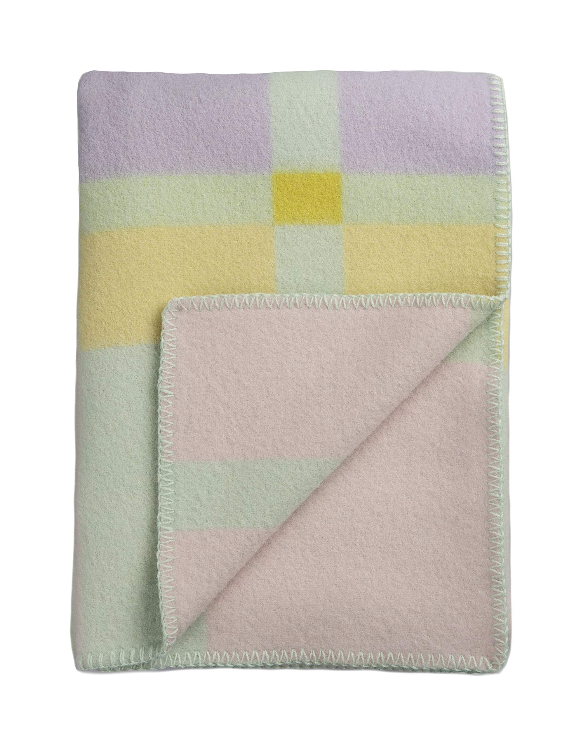 Roros Tweed Designer 100% Norwegian Wool Throw in Many Patterns (City in Pastel)