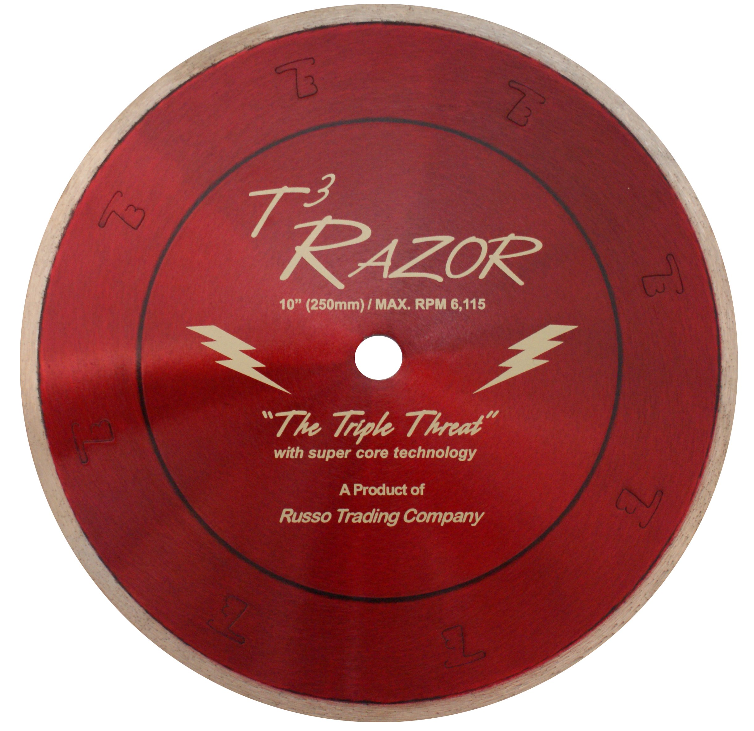 RTC T3 Razor Gold Diamond Blade, 10-Inch , Red