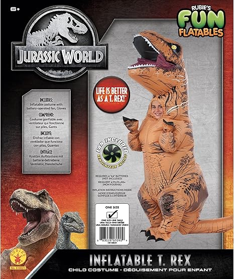 期間限定価格 ジュラシック ワールド T Rex 子供用 膨らむ コスチューム ハロウィン 恐竜 ティラノサウルス レックス 通常便なら 送料無料 通常便は送料無料 ジュラシック ワールド T Rex 子供用 コスチューム 特別送料無料