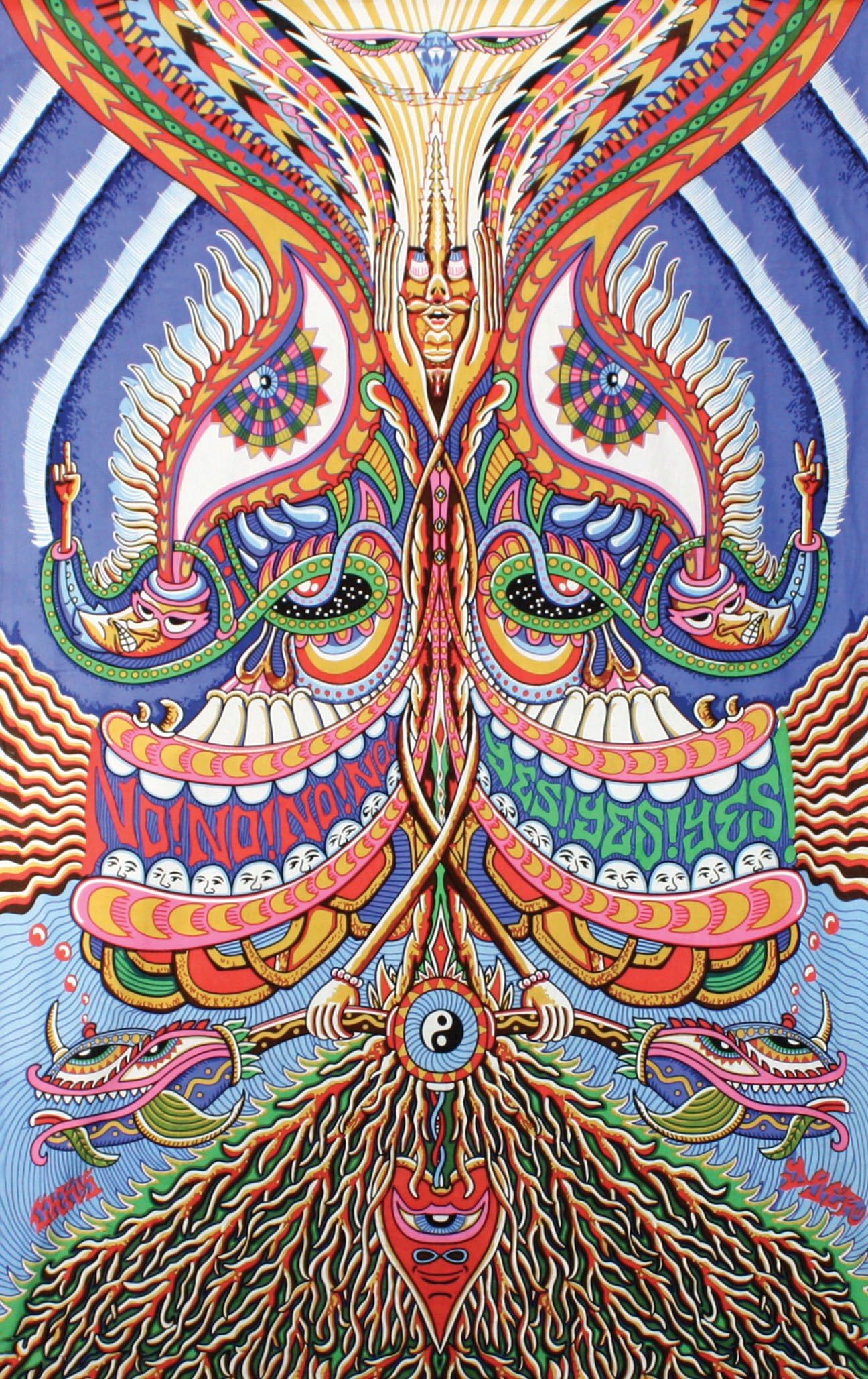 Sunshine Joy 3D Yes Yes Yes No No No Tapestry - Artwork By Chris Dyer Hanging Wall Art - Beach Wrap - Amazing 3-D Effects (30X45 inches)