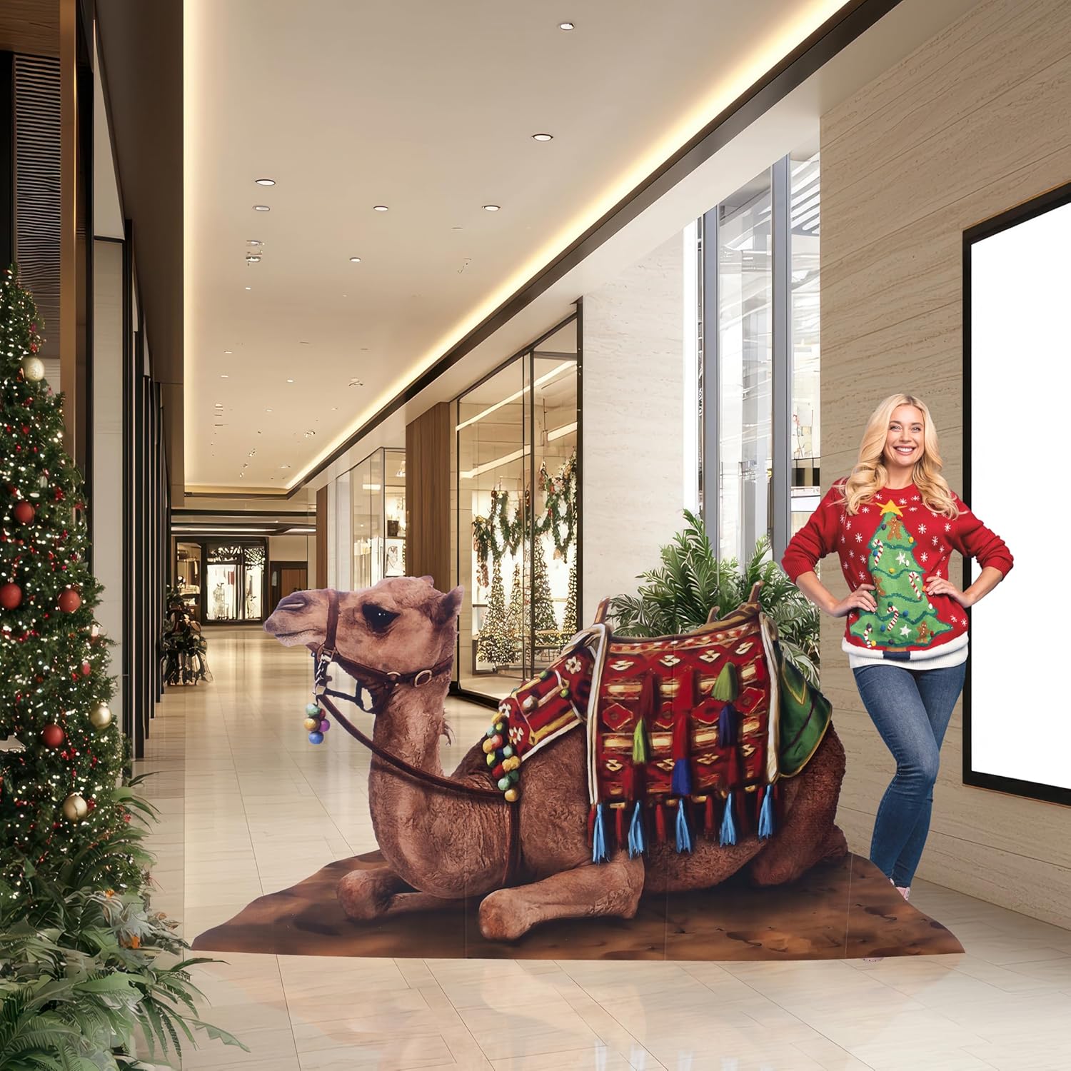 Anderson's Life-Size Sitting Camel Stand-Up, Christmas Nativity Prop, Holiday Photo Booth, Arabian Nights, Aladdin Theme, School Play, Winter Festival, Church & Event Decor