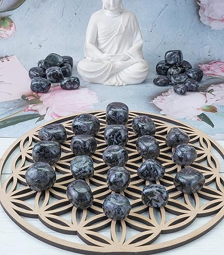 Miniatura 159 de Crocon Kit de cristales y piedras curativas de amatista de 1 libra para cristal curativo de Reiki, piedras pulidas moradas, piedras pulidas