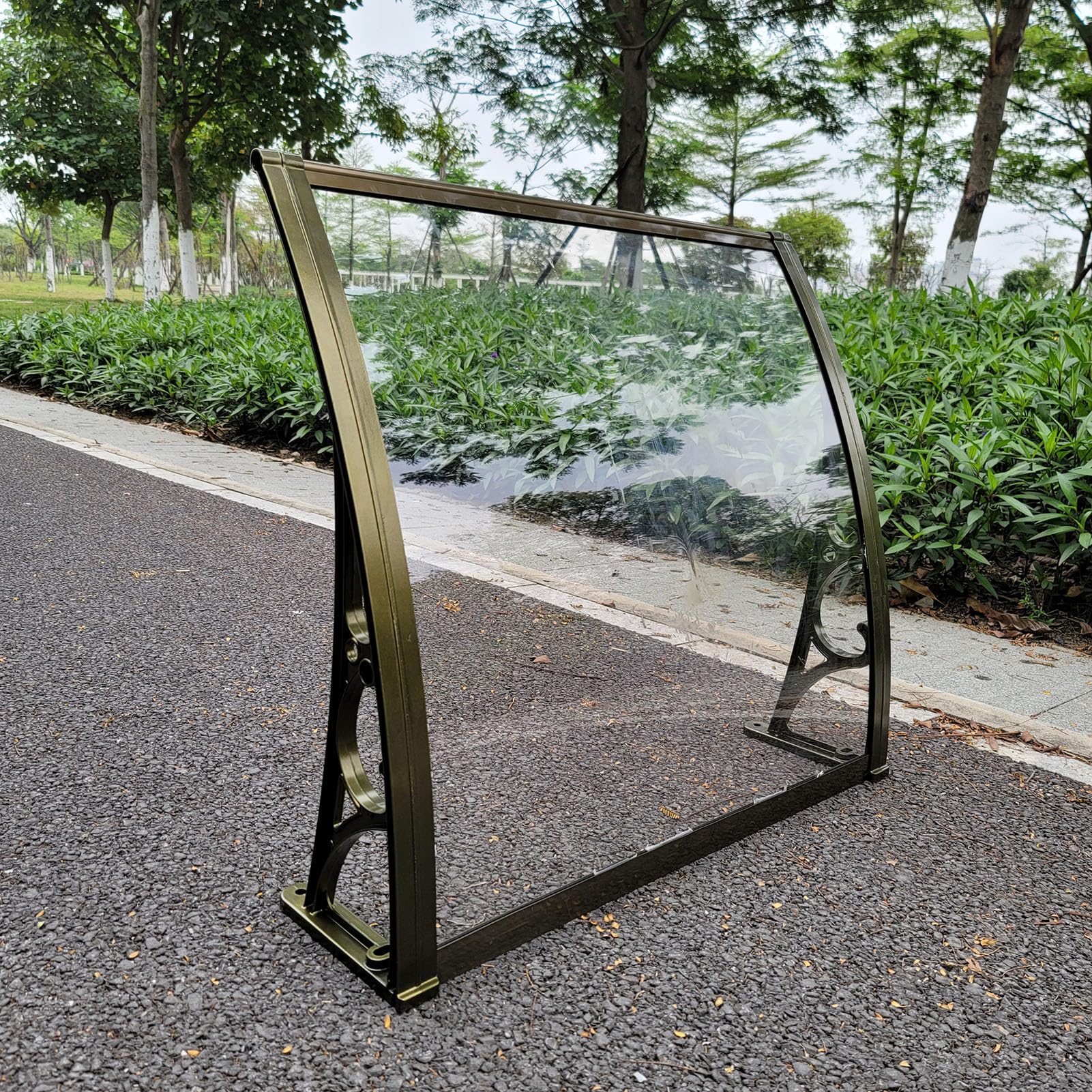Auvent de pluie en polycarbonate incurvé pour porte et fenêtre de jardin