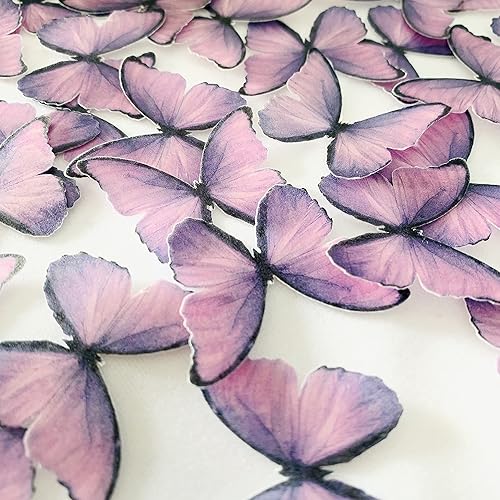 Miniatura 4 de QZBUZIAK Juego de 48 decoraciones para cupcakes (morado)