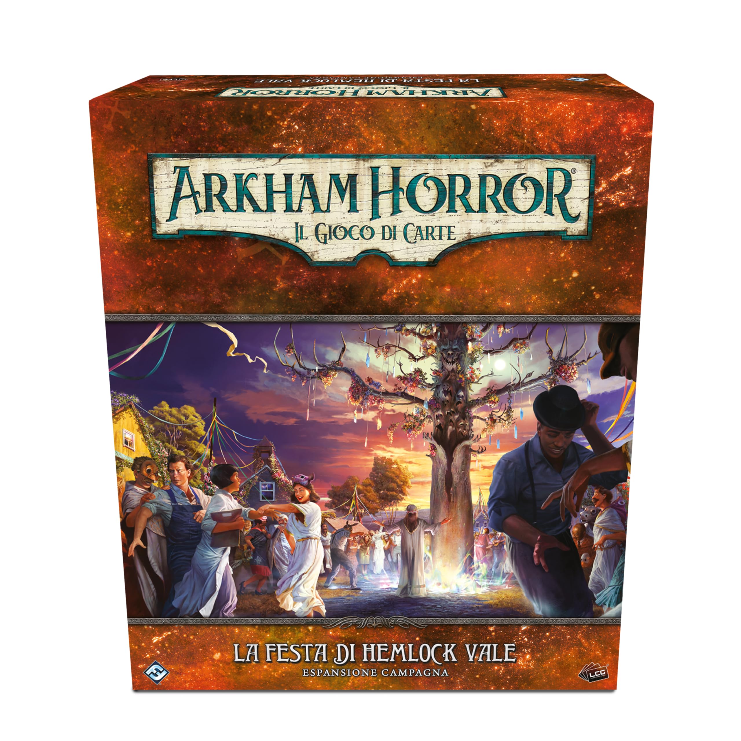 Asmodee - Arkham Horror LCG – La Festa di Hemlock Vale – Esp. Campagna, Espansione Gioco da Tavolo, 1-4 Giocatori, 14+ Anni, Edizione in Italiano