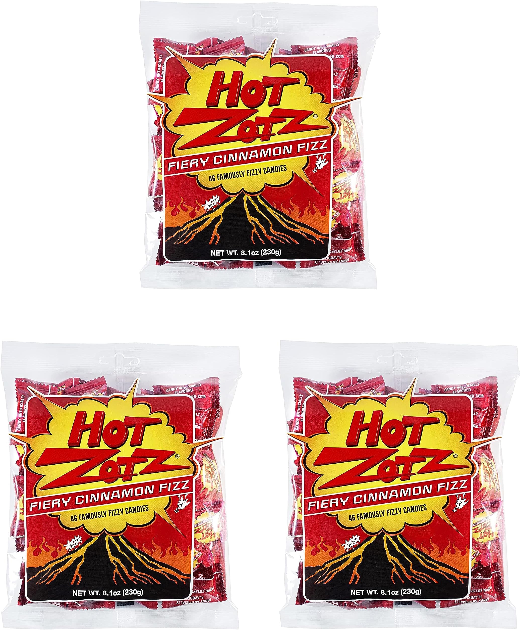 Hot Zotz Fiery Cinnamon Fizz Hard Fizzy Candy, 8.1 Ounces