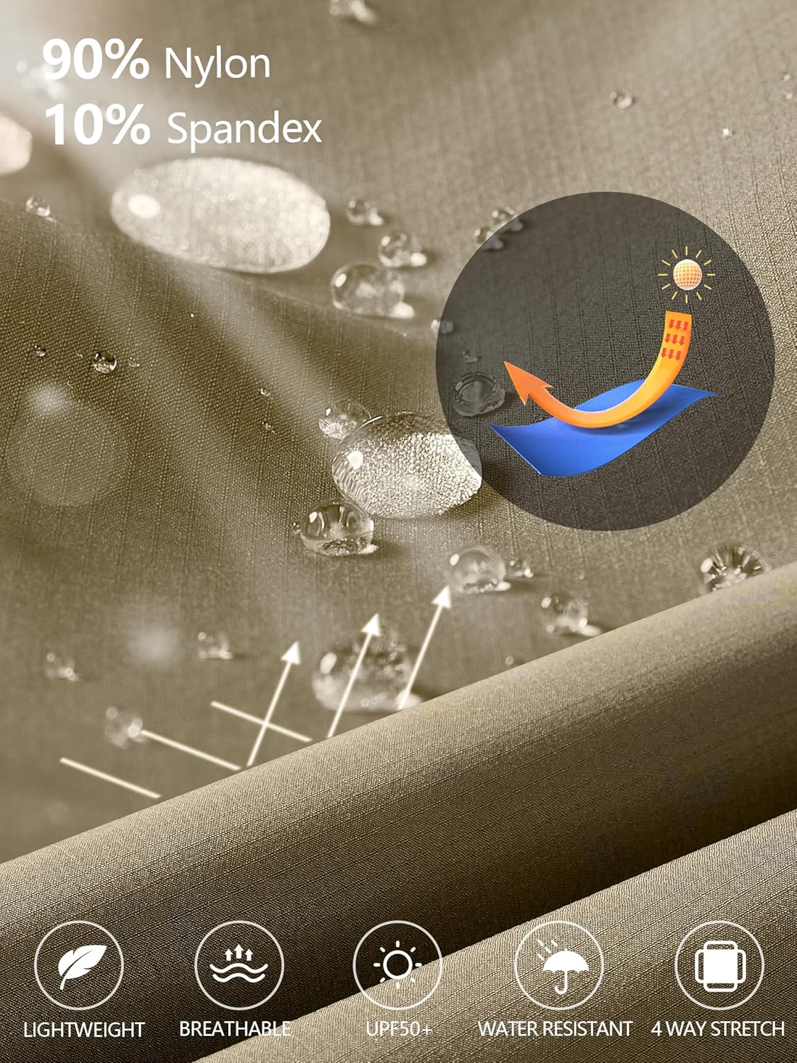 Men's Golf Shorts 7 Inch Inseam Lightweight Hybrid Casual Short, Quick Dry Flat Front Work Dress Shorts with Pockets - Image 5