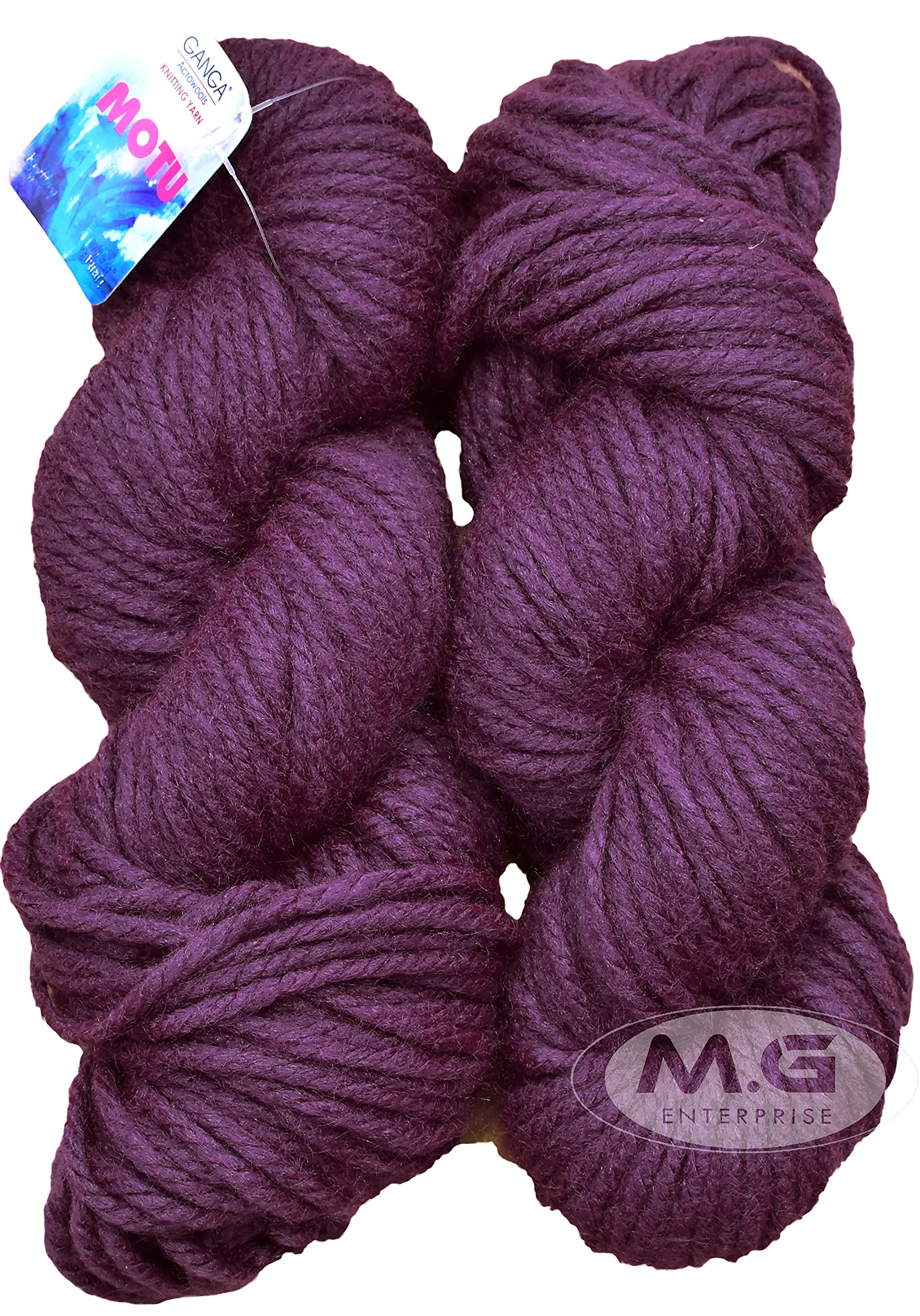 SIMI ENTERPRISE Knitting Yarn Thick Chunky Wool, Motu Purple 200 GMS Best Used with Knitting Needles, Crochet Needles Wool Yarn for Knitting.-VK Art-ECE