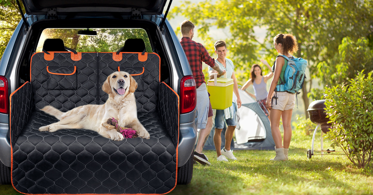 Coprisedile Auto Per Cani Impermeabile E Antiscivolo – 146x135 Cm Con Protezione Laterale E 2 Tasche