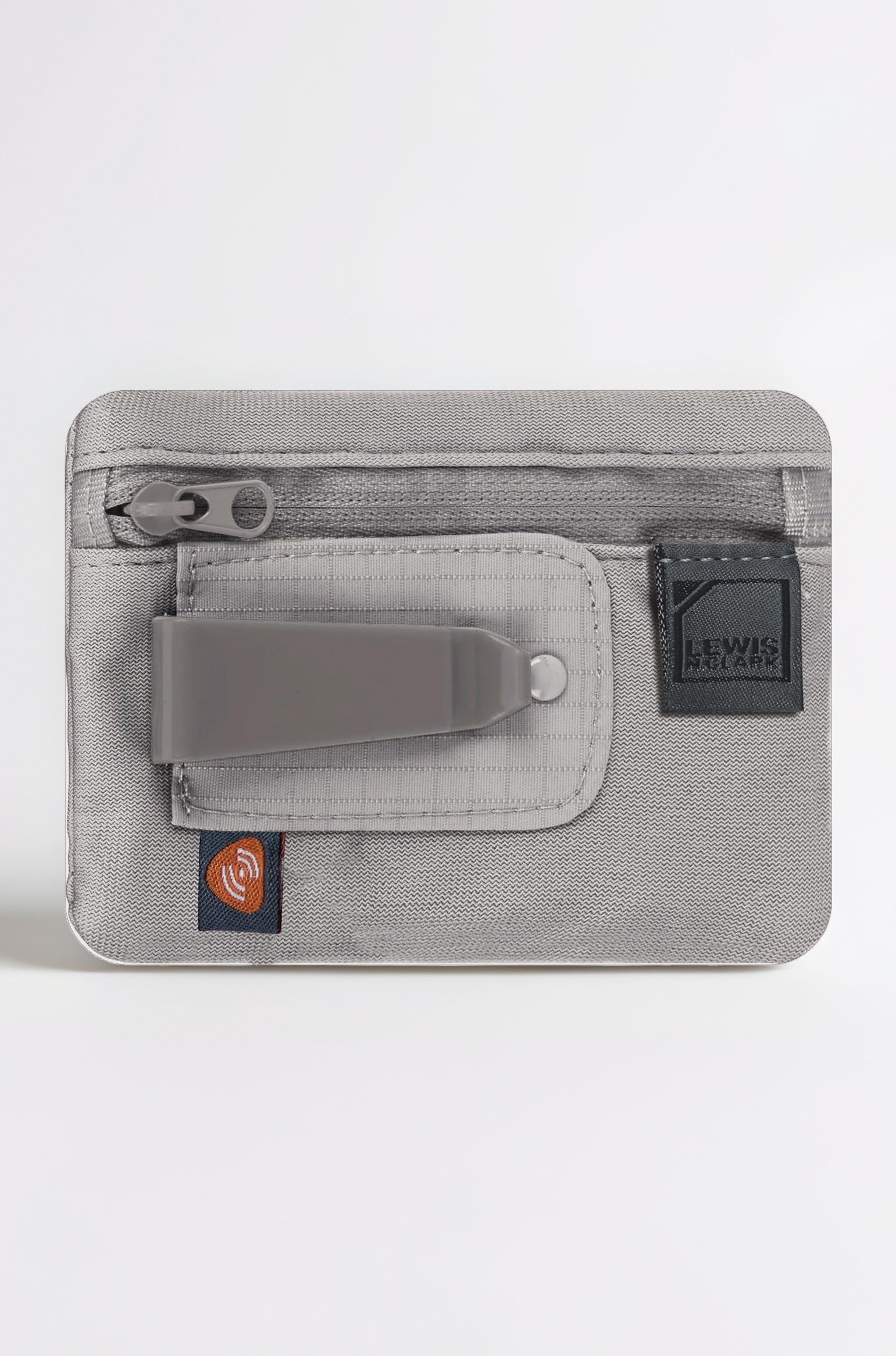 Lewis N. Clark Men Fabric RFID-Blocking Hidden Clip Stash Travel Belt Wallet, Brown, One Size