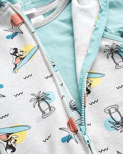 Vista 2 de Disney Mameluco de Mickey Mouse para bebé, 2 piezas, sin mangas, overol y camiseta (0-24 meses)