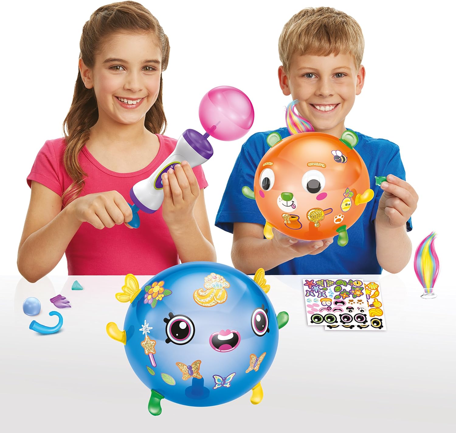 Oonies Oober Oober Inflator Starter Pack with Stick 'n' Style Accessories. Easily inflate Oober to 30 Times The Size of Regular