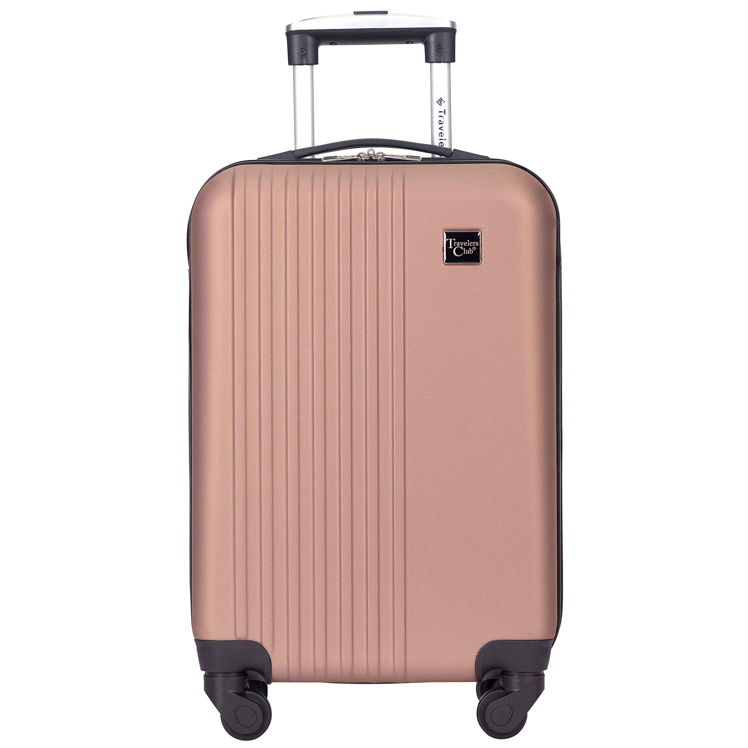 Photo 1 of **HAS DENT** Travelers Club Cosmo Hardside Spinner Luggage, Rose Gold, Carry-On 20-Inch 