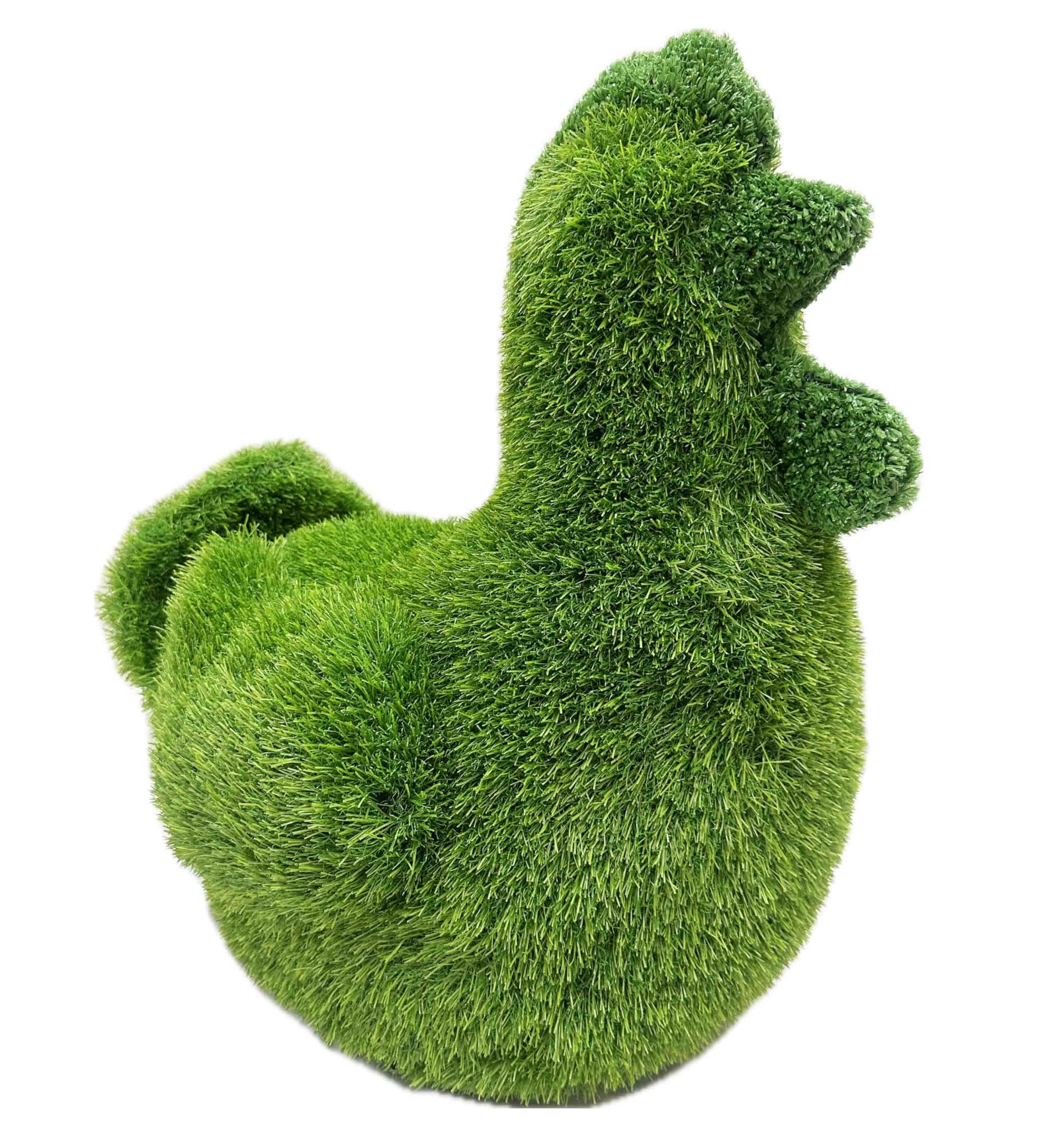 Innovative Kunstwerk Figuren aus Kunstrasen Küken Tier Huhn Chicken Gartendekoration Deko (Huhn, 50 cm)