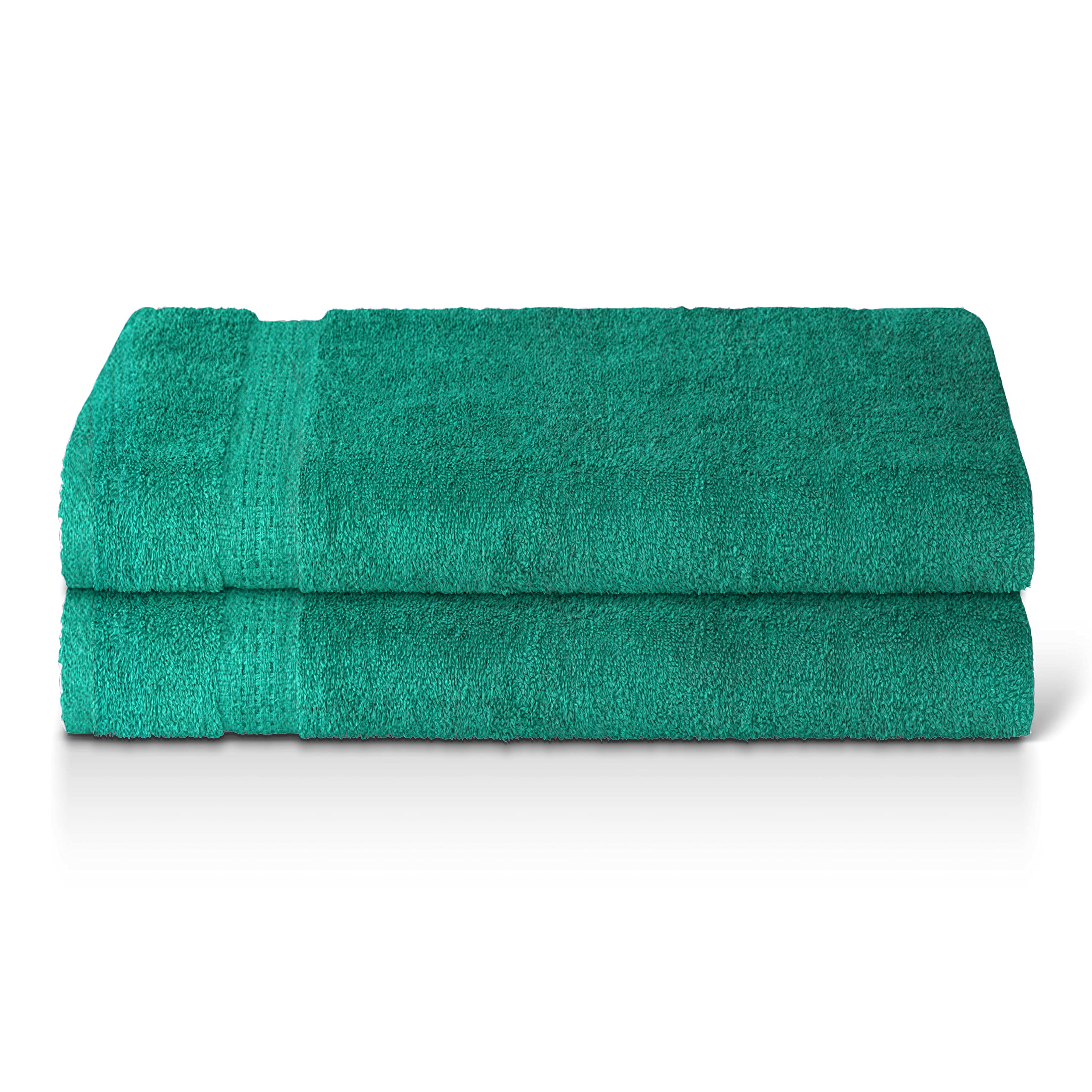 Panzy 100% COTTON 500 GSM ABSORBENT TOWEL SET, QUALITY RINGSPUN 70X140 CM BATH TOWELS & 50X100 HAND TOWEL (2 Hand Towels, Green)