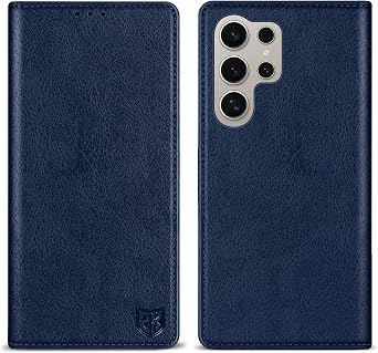 for Galaxy S25 Ultra Wallet Case Strong Magnetic 6.8 inch,Blue