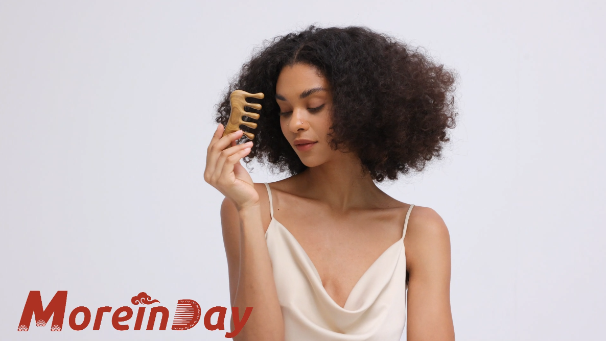 Sandelholz-Massagekamm Für Kopfhaut & Sisterlocks - Handgemacht Für Haarwachstum & Entspannung