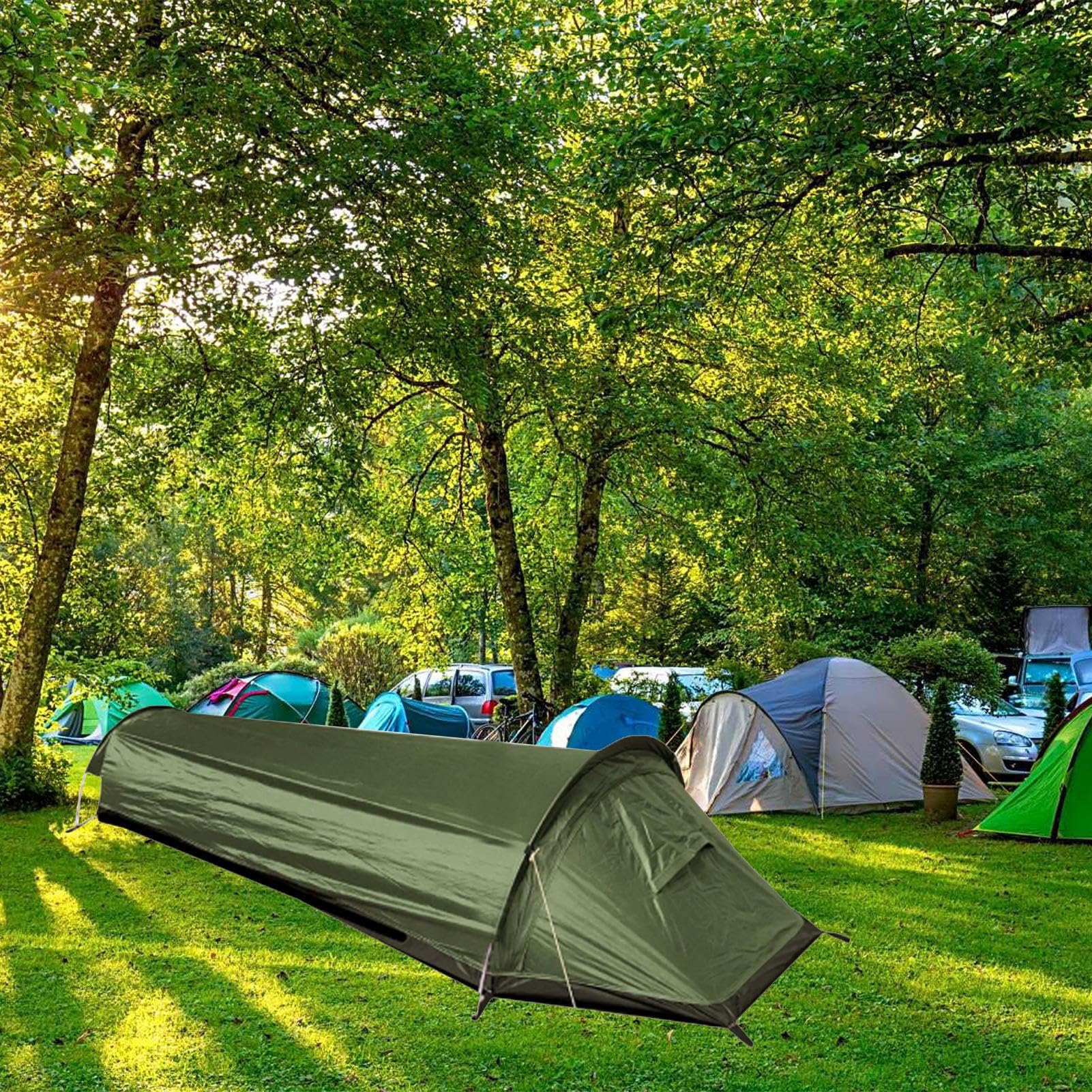 wandern mit zelt ausrüstung Ultraleichtes Bivy - Schlafsackzelt, Zelte einer Person 12m Dome Kits:Solar Fan Shaped vs. Square Tarp dunlop
