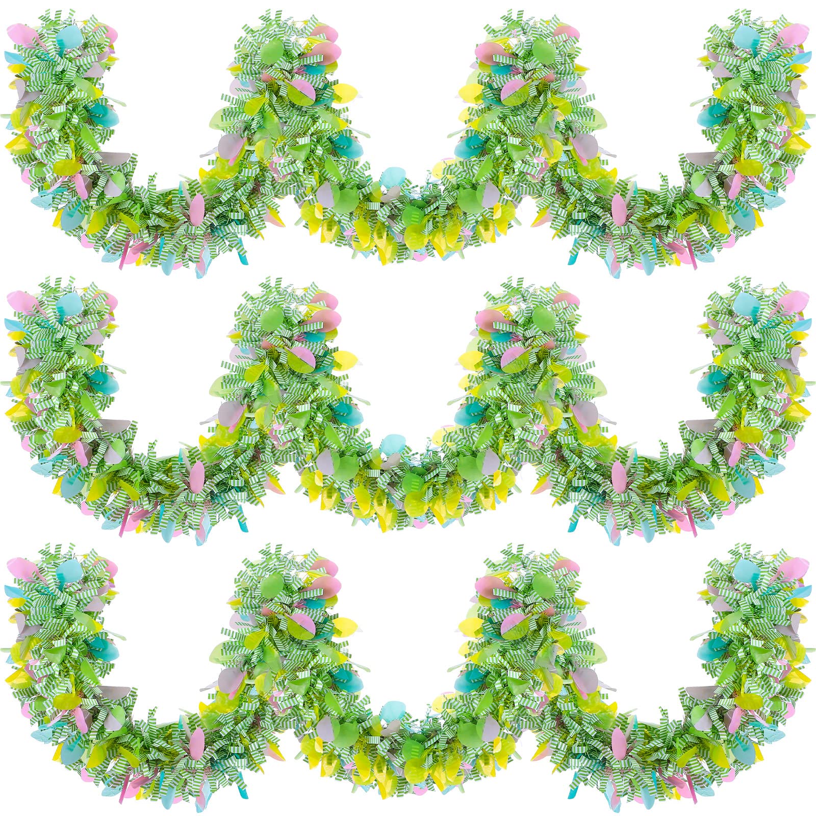 Guirlandes de Pâques métalliques déco suspendue de couleur pailletée style vif 6x
