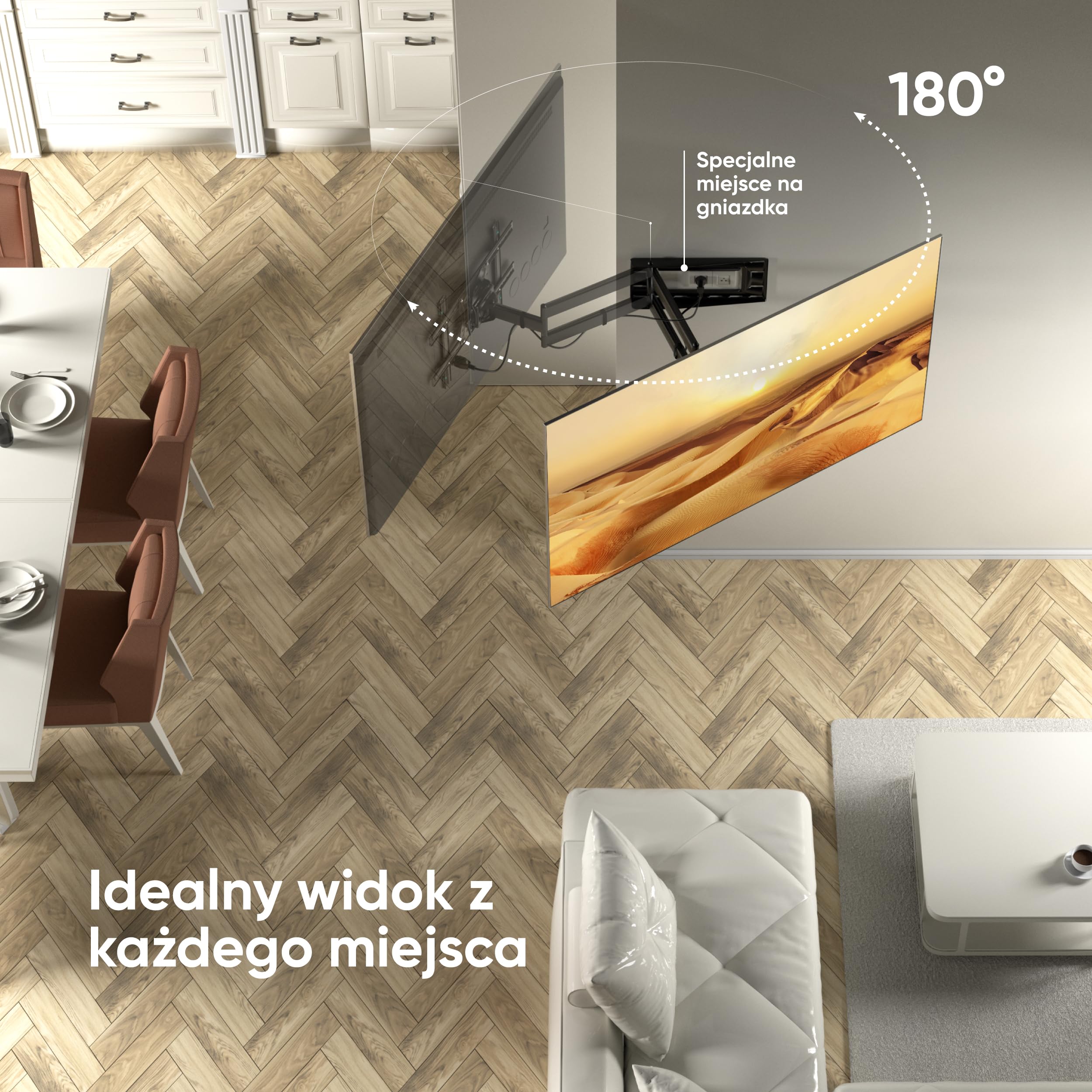ONKRON Uchwyt ścienny do telewizorów 40-75" (40-75") do 68 kg, wysuwany uchwyt ścienny do telewizora, pochylany, maks. VESA 600 x 400, uchwyt na telewizor, uchwyt ścienny/uniwersalny uchwyt na