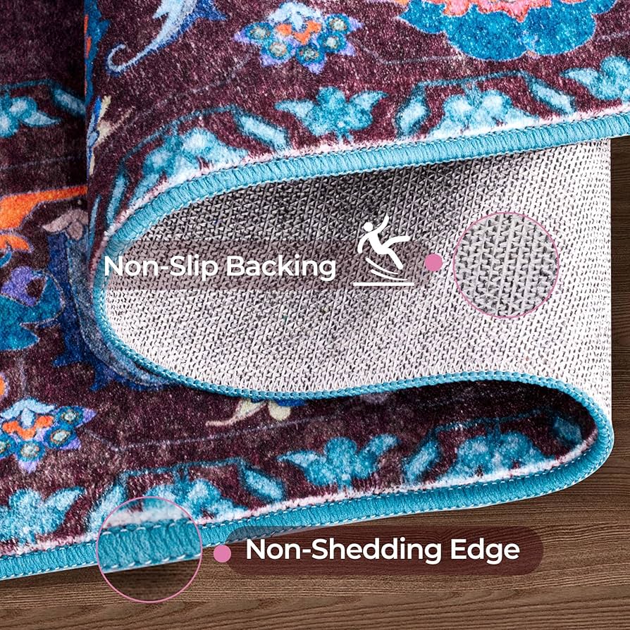 Amazon.com: Purple Living Room Area Rug Washable Non Slip