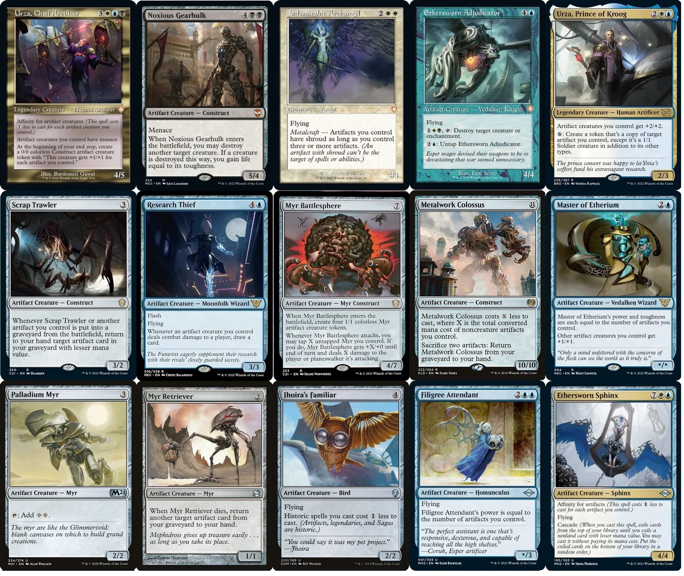 Elite Commander Urza Artifacts Deck - Esper - Blue Black White