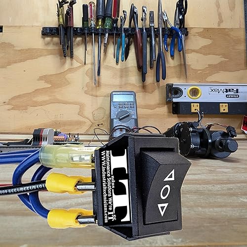 Miniatura 2 de IndusTec - Interruptor de pestillo mantenido con cable de 20 amperios y 12 V CC