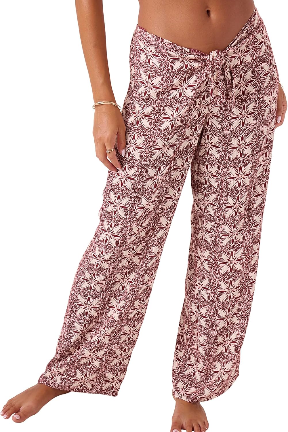 Roxy Women's Beach Pants –Casual Drawstring Elastic Waist, Travel, Everyday Wear, Summer Pant