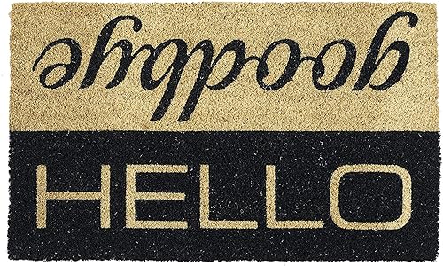 DII Fun Greetings - Tapete de fibra de coco natural para interiores y exteriores