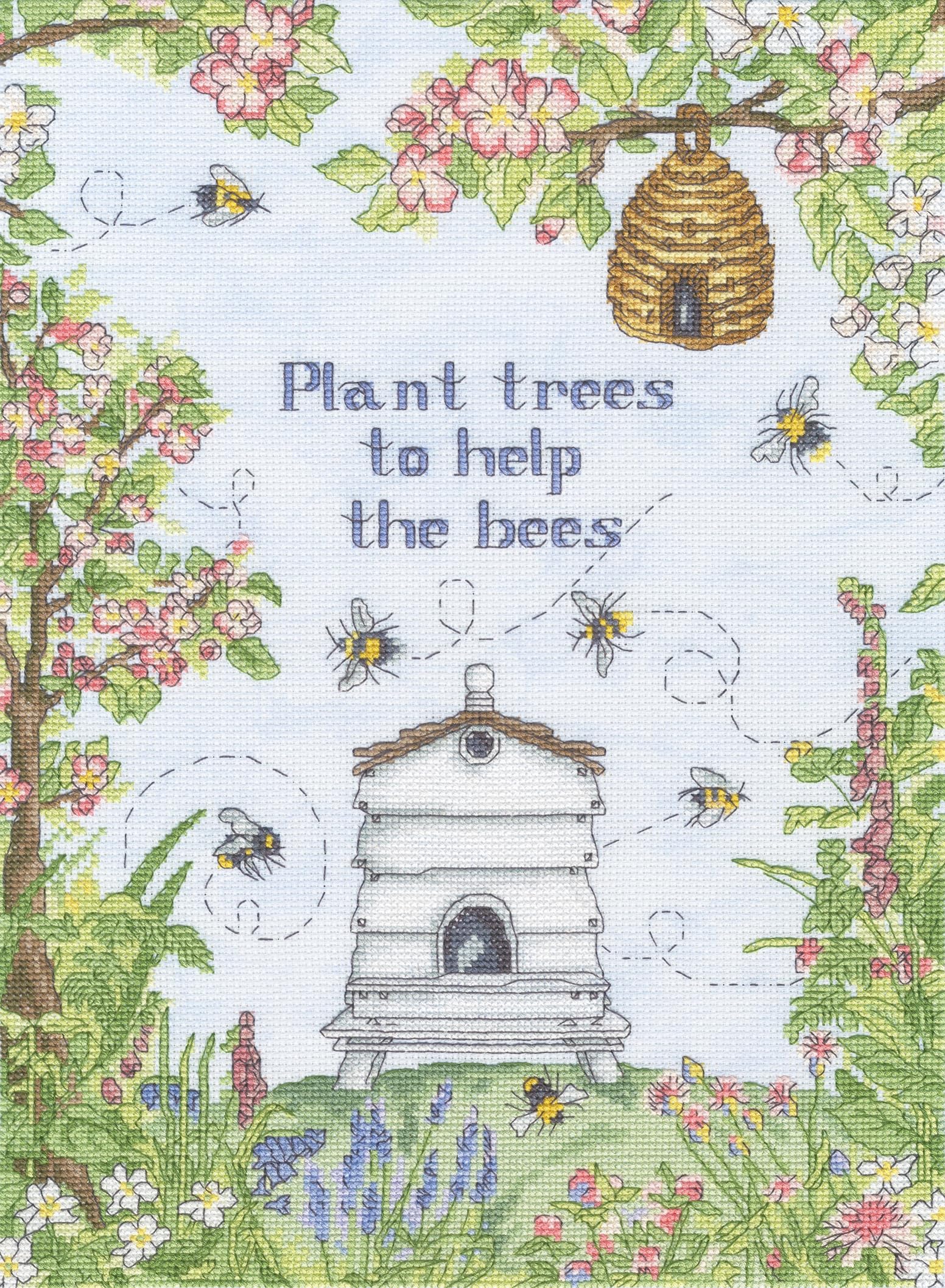 Bothy Threads Counted Cross Stitch Kit - Help The Bees