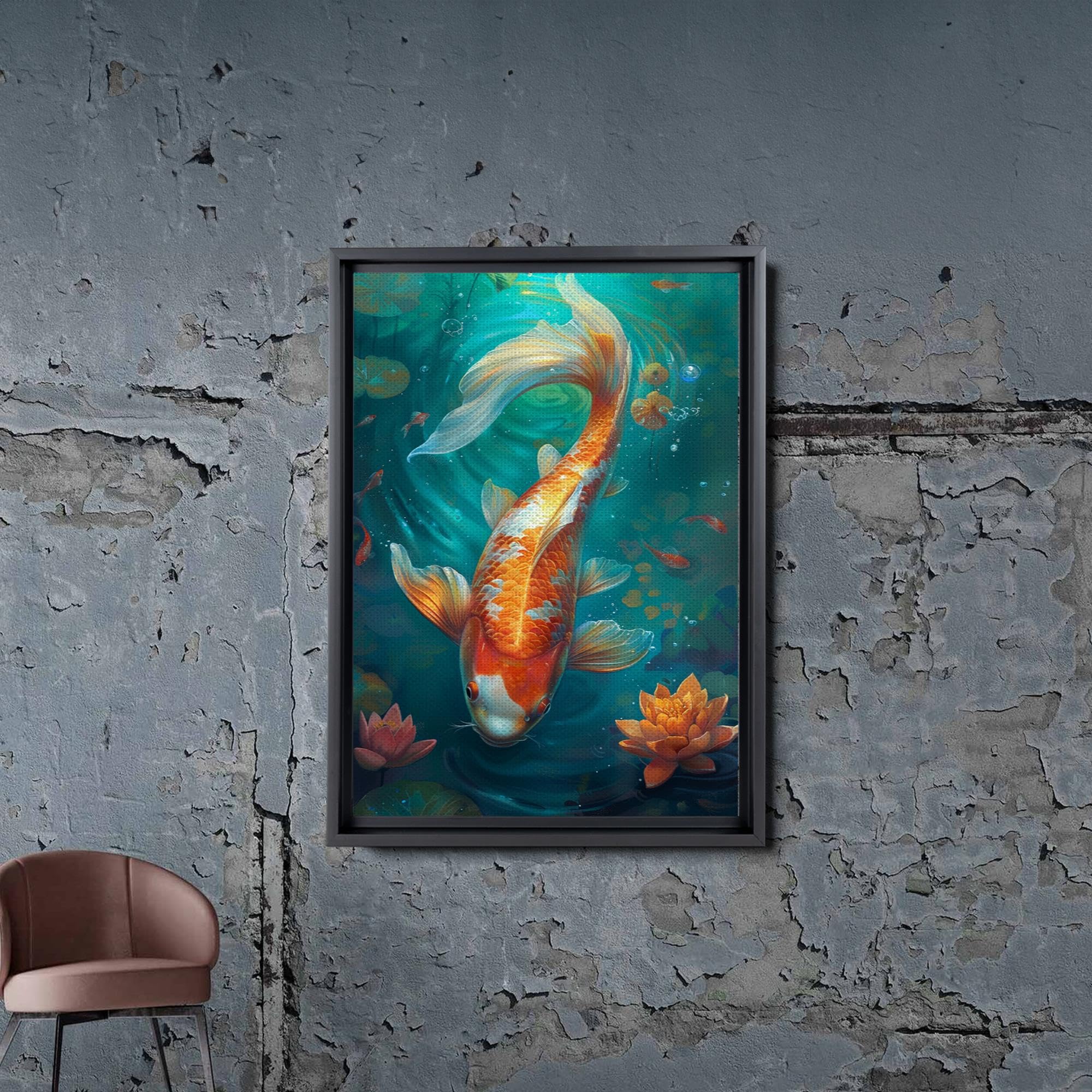 Amazon.com: Koi Fish Wall Art, Modern Wall Art Print, Zen Wall Art