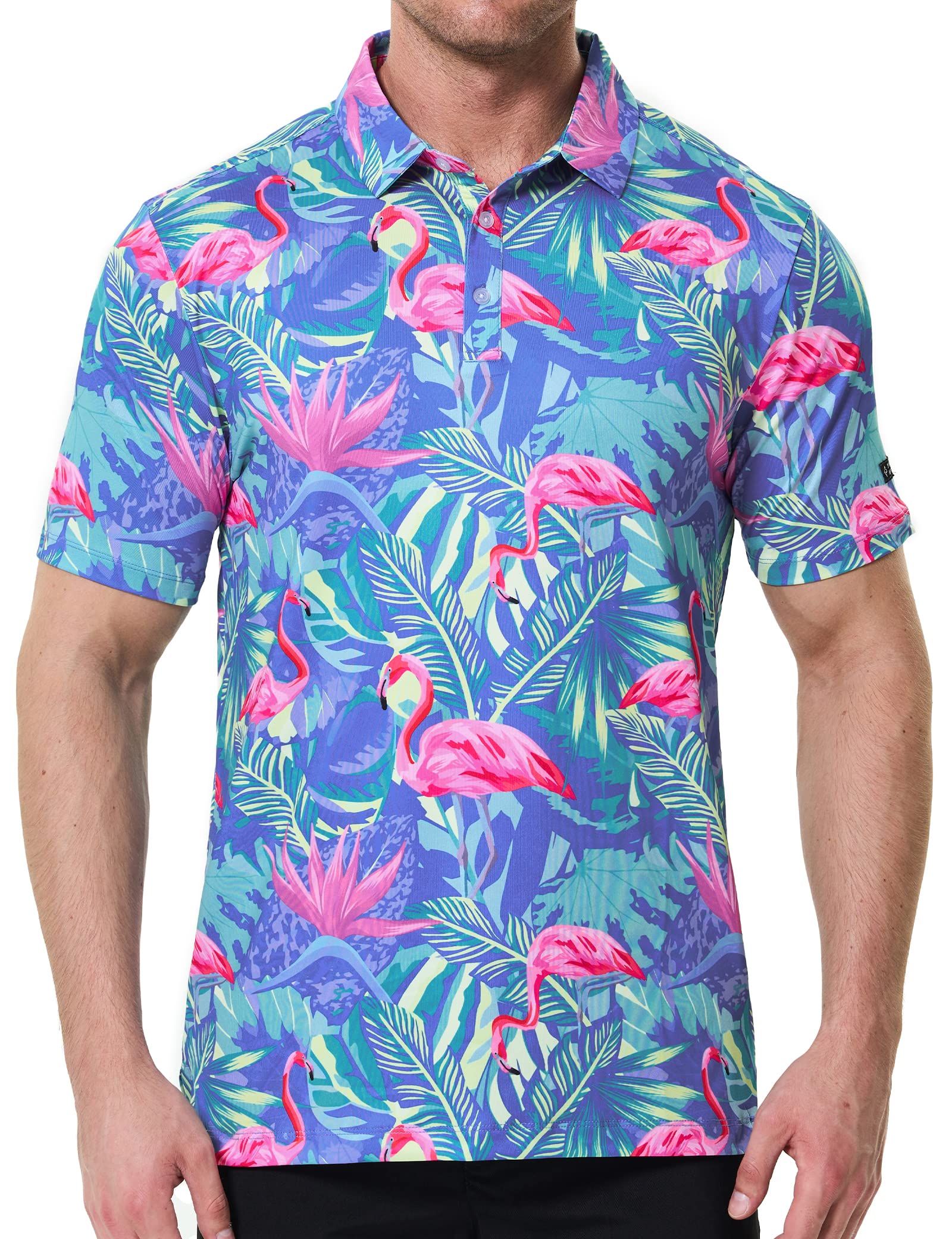 SPORTY BUFFMen's Golf Polo Shirt - Standout Performance Quick-Dry Golf Polo Shirts for Men