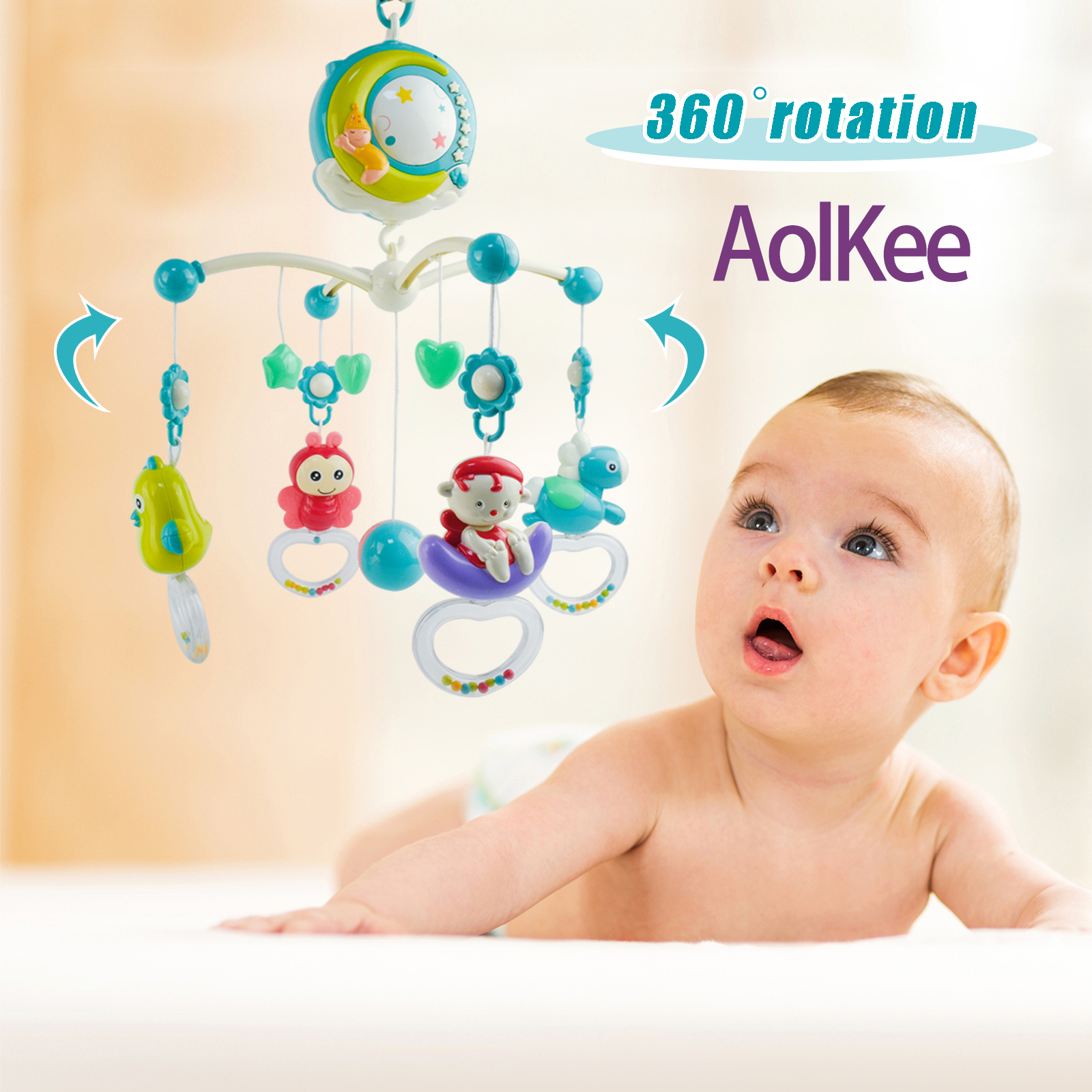 Giostrina Musicale Per Culla Aolkee - Con Luci, Suoni E Proiezioni - Foto 12