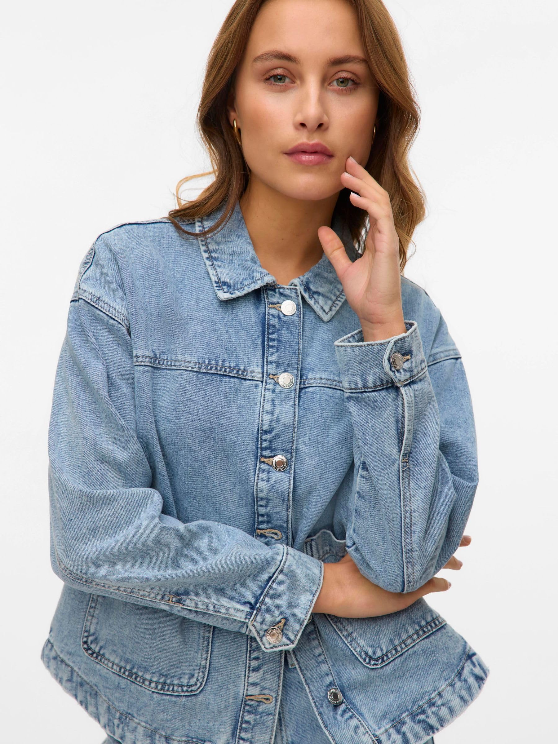 VERO MODA Veste-Chemise VMJAMIE Veste en Jean