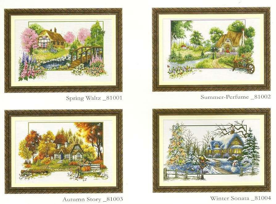 クロスステッチ 完成品 「四季」 楽天市場】☆どきどき祭☆ 刺繍 キット COSMO（ルシアン） 四季