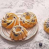 Vista 5 de Baker's Secret Molde estriado antiadherente para pasteles, moldes de aluminio fundido resistente para hornear pasteles, 2 capas de revestimiento